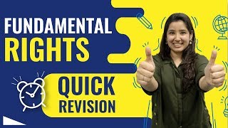 Fundamental Rights Indian Constitution  Quick Revision [upl. by Bazluke]