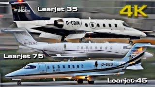 Learjet Private Jet 4K 35  45 and 75 VLCamp ALC [upl. by Brottman]