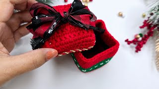 Caja 📦 sorpresa a crochet decoración navideña a crochet tutorial fácil bonito [upl. by Ydissac159]