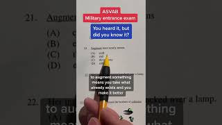 ASVAB AFQT Word Knowledge answers 21 [upl. by Aigil]