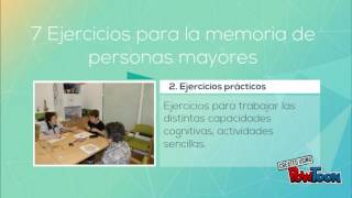 7 Ejercicios para la memoria de personas mayores [upl. by Edlyn]