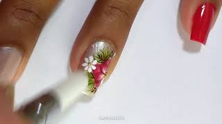 Unhas decoradas simples com ADESIVOS [upl. by Arodal]