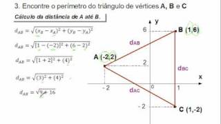 GEOM ANALÍTICA  PARTE 2C  DISTÂNCIA ENTRE DOIS PONTOS  PAULOCEAT [upl. by Sidon]