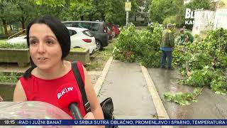 Snažno NEVREME pogodilo SRBIJU U Kragujevcu povređena žena u Beogradu oštećeni automobili  VESTI [upl. by Joscelin136]