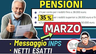 MESSAGGIO INPS 📑 PENSIONI MARZO 2024 ➜ AUMENTI NETTI ESATTI RIFORMA IRPEF CONGUAGLIO CAMBIA IMPORTI [upl. by Adest]