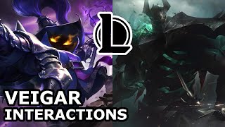 Veigar Interactions with Other Champions  WHY MORDEKAISER TORTURED HIM  League of Legends Quotes [upl. by Yhtimit3]