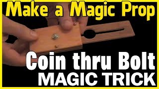 Tenyo Super Spike Coin Through Bolt Magic Trick Revealed  How to Make Close Up Magic Props [upl. by Soracco717]