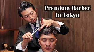 💈ASMR Haircut amp Shave at Traditional Bespoke Barber in Tokyo Japan  No Talking [upl. by Rehsu692]