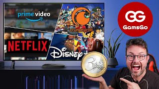 TI BASTANO 3 EURO NETFLIX DISNEY CRUNCHYROLL Lintrattenimento STREAMING praticamente GRATIS [upl. by Horwath453]