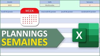 Planning Excel en fonction du numéro de semaine [upl. by Bettzel]