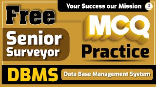 DBMS  DATA BASE MANAGEMENT SYSTEM  MCQ PRACTICE  FREE SENIOR SURVEYOR  LIVE 0100pm gyanlive [upl. by Airliah]