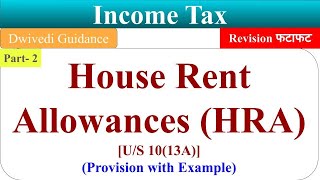 HRA House Rent Allowance Exempted Income house rent allowance calculation in income tax sec 10 [upl. by Phira]