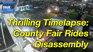 Thrilling Timelapse County Fair Rides Disassembly [upl. by Karita472]