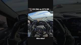 C8 Z06 vs GT3 RS 😱😱😱 shorts corvette z06 gt3 race cars [upl. by Jem457]