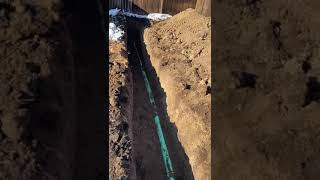 New residential SDR35 sewer pipe installed and ready for inspection in Denver Colorado [upl. by Nnauol]