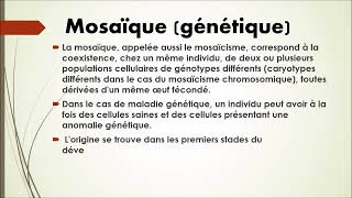 N°31Mosaïque Collection vocabulaire Génétique [upl. by Peta]