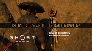 Kemono Trail Sakai BannerSoul of the Hotaru Horse Armor Ghost of Tsushima Iki Island Playthrough [upl. by Gennifer]