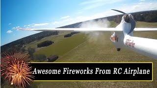 Awesome Fireworks Fired From RC Airplane  RCLifeOn [upl. by Cardie553]