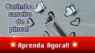 💥Como fazer carimbo caseiro para Adesivo de unha de pincel velho adesivoslin [upl. by Oeflein206]