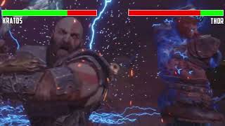 Kratos vs Thor Final Fight with healthbars [upl. by Eidnew628]