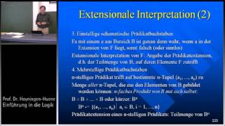 Prädikatenlogik 3 Prädikatenlogische Form und Wahrheitswertanalyse [upl. by Yttisahc]