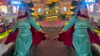 Girl in Olive SatinSilk Dancing with With Punjabi Song [upl. by Delphinia]