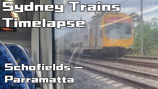 Sydney Trains Timelapse  Schofields  Parramatta [upl. by Aicined]