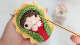 Tutorial Amigurumi Virgencita Llavero Fácil y Rápido Crochet Principiantes [upl. by Ibson884]