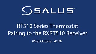 RT510 Series Thermostat  Pairing To The Receiver Post October 2018 [upl. by Ttemme337]