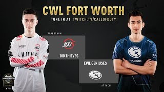 100 Thieves vs Evil Geniuses  CWL Fort Worth 2019  Day 1 [upl. by Fae21]