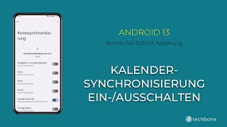 KalenderSynchronisierung einschalten oder ausschalten Android 13 [upl. by Olimreh]