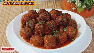 ALBÓNDIGAS EN SU SALSA MUY FÁCILES DE HACER Y DELICIOSAS [upl. by Erme]