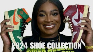 2024 shoe collection haul  jordan 1’s dunks filas [upl. by Yerfdog]