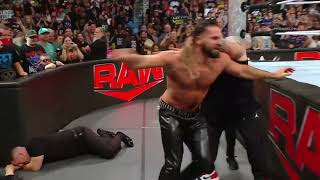 Seth Rollins attacks Bronson Reed  WWE RAW 10212024 [upl. by Oznarol]