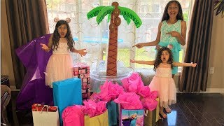 Kids celebrating EID opening surprise presents family fun vlog [upl. by Hareema]