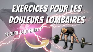 Exercices pour les DOULEURS LOMBAIRES  musculation amp haltérophilie [upl. by Aoh]