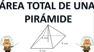 ÁREA TOTAL DE UNA PIRÁMIDE CUADRANGULAR piramide area teoremadepitagoras geometria [upl. by Schonthal]