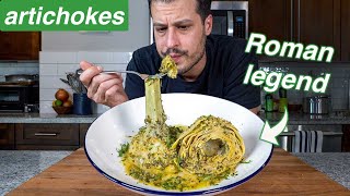 Roman Artichokes Rome’s other Famous Aritchoke Recipe [upl. by Ojyram]