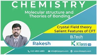 Crystal Field theory Salient Features of CFT  UNIT  1  Engineering Chemistry  BTech Tutorials [upl. by Adyol]