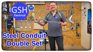 How to put a Double Set offset into Steel Conduit Using a Conduit Bending Machine [upl. by Lash958]