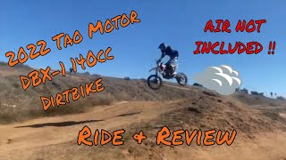 Tao Motor 2022 DBX 1 Dirtbike ride and review [upl. by Serilda874]