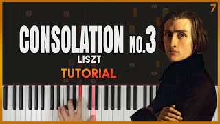 CONSOLATION NO 3 by Franz Liszt  Piano Tutorial Part 1 [upl. by Eseeryt]