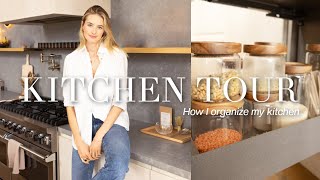 How I Organize My Kitchen  Full Kitchen Tour Organisation and Favorite Products  Sanne Vloet [upl. by Hinman]