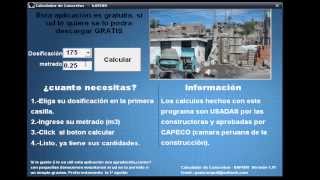 programa calculador de concretos [upl. by Sawyere]