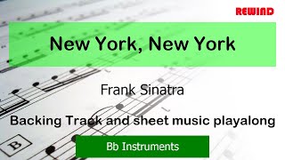 Frank Sinatra New York New York Tenor Sax Clarinet Trumpet Backing Track and Sheet Music [upl. by Memory]