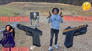 P80 GLOCK 19 vs P80 GLOCK 34  SHOOTING REVIEW [upl. by Llerdnam]