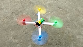 How to build a quadcopter drone  How to build a powerful mini drone made of DC motors at home [upl. by Avlis403]