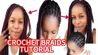 DIY CROCHET BOX BRAIDSNO RUBBER BAND CROCHET BRAIDSEASY CROCHET BRAIDS HAIRSTYLES [upl. by Volnay975]