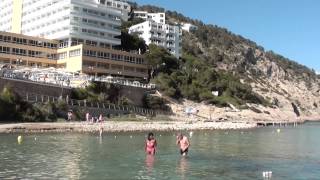 Cala Llonga beach  Ibiza [upl. by Bowra817]