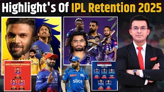 IPL 2025 Retention MS Dhoni Rohit Sharma Virat retained Pant Iyer released Know Top Highlights [upl. by Gazzo]